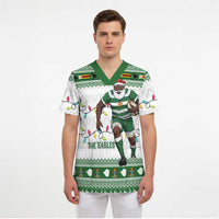 Zimbabwe Rugby Christmas Scrub Top The Sables Krismes Yakanaka - Wonder Print Shop