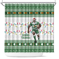 Zimbabwe Rugby Christmas Shower Curtain The Sables Krismes Yakanaka - Wonder Print Shop