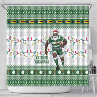 Zimbabwe Rugby Christmas Shower Curtain The Sables Krismes Yakanaka - Wonder Print Shop