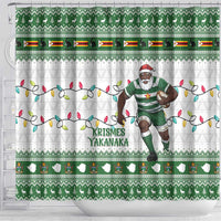 Zimbabwe Rugby Christmas Shower Curtain The Sables Krismes Yakanaka - Wonder Print Shop