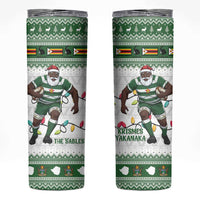 Zimbabwe Rugby Christmas Skinny Tumbler The Sables Krismes Yakanaka - Wonder Print Shop