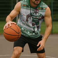 Zimbabwe Rugby Christmas Sleeveless Hoodie The Sables Krismes Yakanaka - Wonder Print Shop