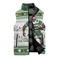 Zimbabwe Rugby Christmas Sleeveless Puffer Jacket The Sables Krismes Yakanaka - Wonder Print Shop