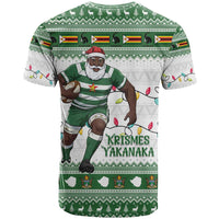 Zimbabwe Rugby Christmas T Shirt The Sables Krismes Yakanaka - Wonder Print Shop