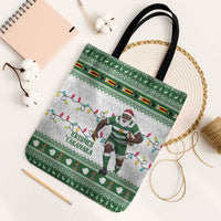 Zimbabwe Rugby Christmas Tote Bag The Sables Krismes Yakanaka - Wonder Print Shop