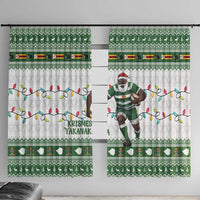 Zimbabwe Rugby Christmas Window Curtain The Sables Krismes Yakanaka - Wonder Print Shop