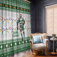 Zimbabwe Rugby Christmas Window Curtain The Sables Krismes Yakanaka - Wonder Print Shop