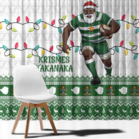 Zimbabwe Rugby Christmas Window Curtain The Sables Krismes Yakanaka - Wonder Print Shop