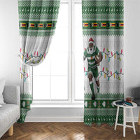 Zimbabwe Rugby Christmas Window Curtain The Sables Krismes Yakanaka - Wonder Print Shop