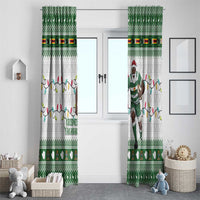 Zimbabwe Rugby Christmas Window Curtain The Sables Krismes Yakanaka - Wonder Print Shop