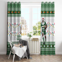 Zimbabwe Rugby Christmas Window Curtain The Sables Krismes Yakanaka - Wonder Print Shop