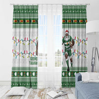 Zimbabwe Rugby Christmas Window Curtain The Sables Krismes Yakanaka - Wonder Print Shop