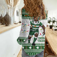 Zimbabwe Rugby Christmas Women Casual Shirt The Sables Krismes Yakanaka - Wonder Print Shop