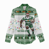 Zimbabwe Rugby Christmas Women Casual Shirt The Sables Krismes Yakanaka - Wonder Print Shop