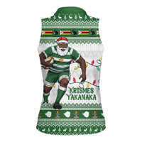 Zimbabwe Rugby Christmas Women Sleeveless Polo Shirt The Sables Krismes Yakanaka - Wonder Print Shop