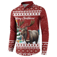 Personalized Canada Christmas Button Sweatshirt Merry Christmoose - Wonder Print Shop