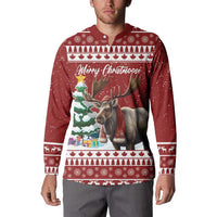 Personalized Canada Christmas Button Sweatshirt Merry Christmoose - Wonder Print Shop