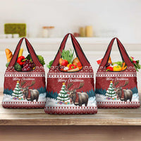 Canada Christmas Grocery Bag Merry Christmoose