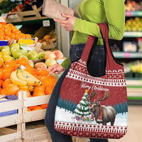Canada Christmas Grocery Bag Merry Christmoose