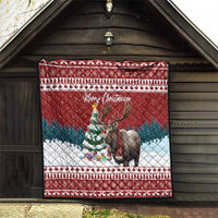 Canada Christmas Quilt Merry Christmoose - Wonder Print Shop
