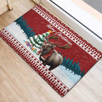 Canada Christmas Rubber Doormat Merry Christmoose - Wonder Print Shop