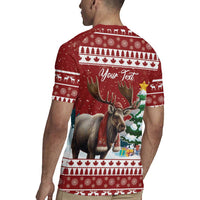 Personalized Canada Christmas Rugby Jersey Merry Christmoose - Wonder Print Shop