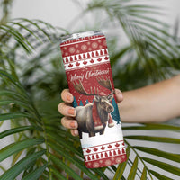 Personalized Canada Christmas Skinny Tumbler Merry Chistmoose - Wonder Print Shop