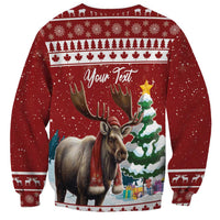 Personalized Canada Christmas Sweatshirt Merry Christmoose - Wonder Print Shop