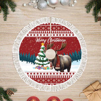 Personalized Canada Christmas Tree Skirt Merry Chistmoose - Wonder Print Shop