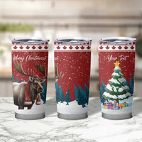 Personalized Canada Christmas Tumbler Cup Merry Chistmoose - Wonder Print Shop