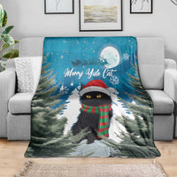 Iceland Christmas Blanket Merry Yule Cat