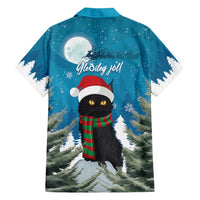 Iceland Christmas Family Matching Puletasi and Hawaiian Shirt Merry Yule Cat - Wonder Print Shop