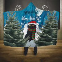 Iceland Christmas Hooded Blanket Merry Yule Cat