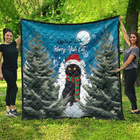 Iceland Christmas Quilt Merry Yule Cat - Wonder Print Shop