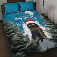 Iceland Christmas Quilt Bed Set Merry Yule Cat - Wonder Print Shop