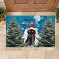 Iceland Christmas Rubber Doormat Merry Yule Cat - Wonder Print Shop
