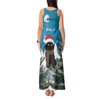 Iceland Christmas Tank Maxi Dress Merry Yule Cat - Wonder Print Shop