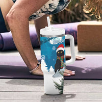 Iceland Christmas Tumbler With Handle Merry Yule Cat - Wonder Print Shop