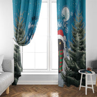 Iceland Christmas Window Curtain Merry Yule Cat - Wonder Print Shop