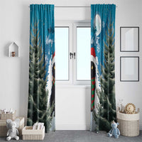 Iceland Christmas Window Curtain Merry Yule Cat - Wonder Print Shop