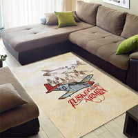 Tuskegee Red Tails Airmen Area Rug History Aviator Heroes Retro Style - Wonder Print Shop