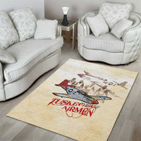 Tuskegee Red Tails Airmen Area Rug History Aviator Heroes Retro Style - Wonder Print Shop