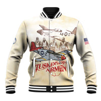 Tuskegee Red Tails Airmen Baseball Jacket History Aviator Heroes Retro Style - Wonder Print Shop