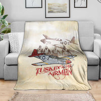 Tuskegee Red Tails Airmen Blanket History Aviator Heroes Retro Style - Wonder Print Shop