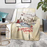 Tuskegee Red Tails Airmen Blanket History Aviator Heroes Retro Style - Wonder Print Shop