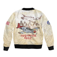 Tuskegee Red Tails Airmen Bomber Jacket History Aviator Heroes Retro Style - Wonder Print Shop