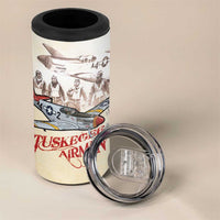 Tuskegee Red Tails Airmen 4 in 1 Can Cooler Tumbler History Aviator Heroes Retro Style - Wonder Print Shop