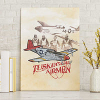 Tuskegee Red Tails Airmen Canvas Wall Art History Aviator Heroes Retro Style - Wonder Print Shop