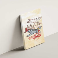 Tuskegee Red Tails Airmen Canvas Wall Art History Aviator Heroes Retro Style - Wonder Print Shop