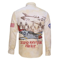 Tuskegee Red Tails Airmen Family Matching Long Sleeve Bodycon Dress and Hawaiian Shirt History Aviator Heroes Retro Style - Wonder Print Shop